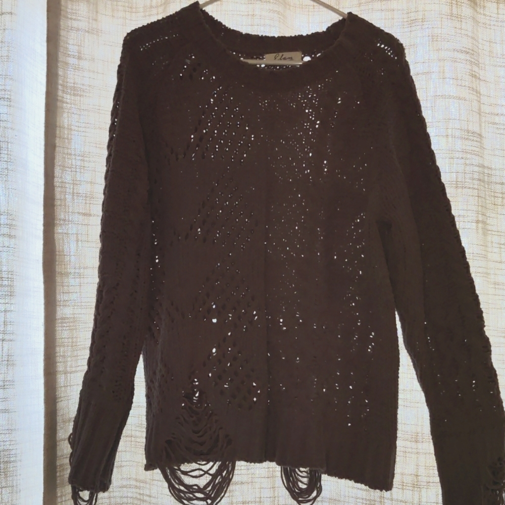 Distressed sweater